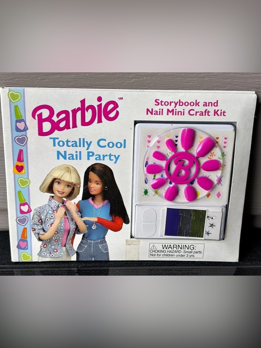 1999 Barbie Totally Cool Nail Party Storybook and Nail Mini Craft Kit (UNUSED)